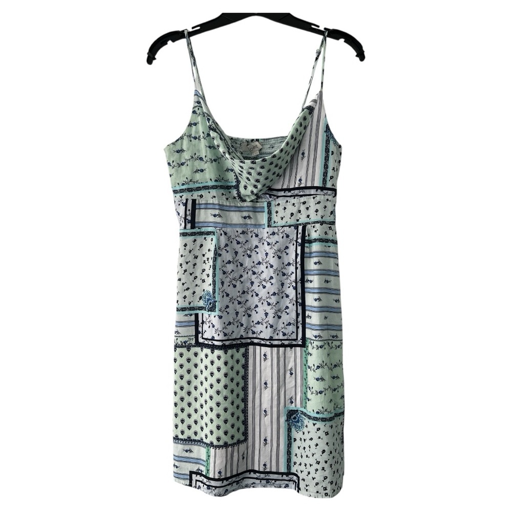 Loft Patchwork Sundress with Front Cutout and Smocked Back Size 6